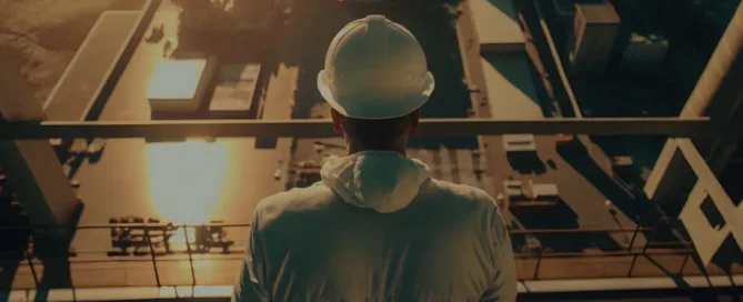 homme dans un site industriel